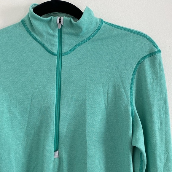 Patagonia Women's Quarter Zip Capilene 3 Mid-weight Quarter Zip Teal Medium - Picture 4 of 9